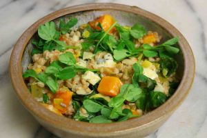 Blue cheese and squash risotto